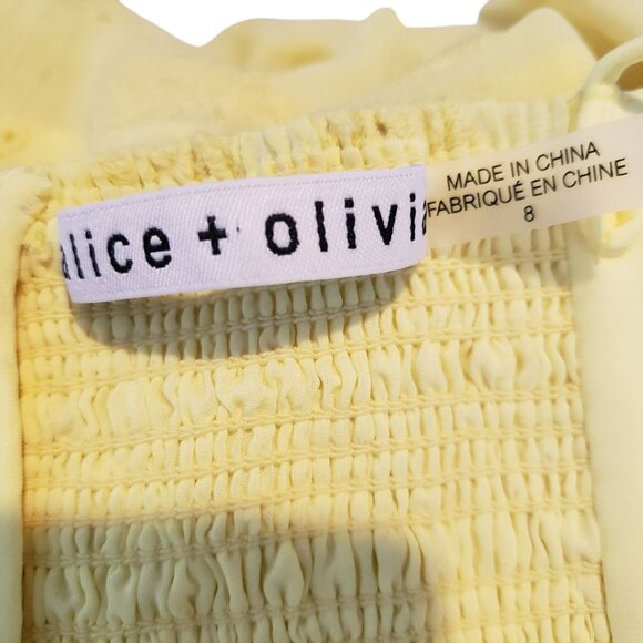 Alice + Olivia Yellow Eyelet Maxi Dress - Picture 5 of 16